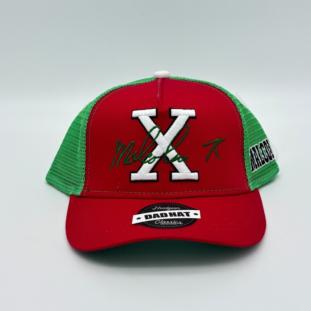 Headgear Malcolm X‎ For The Truth Youth Trucker Hat Red Green Snapback